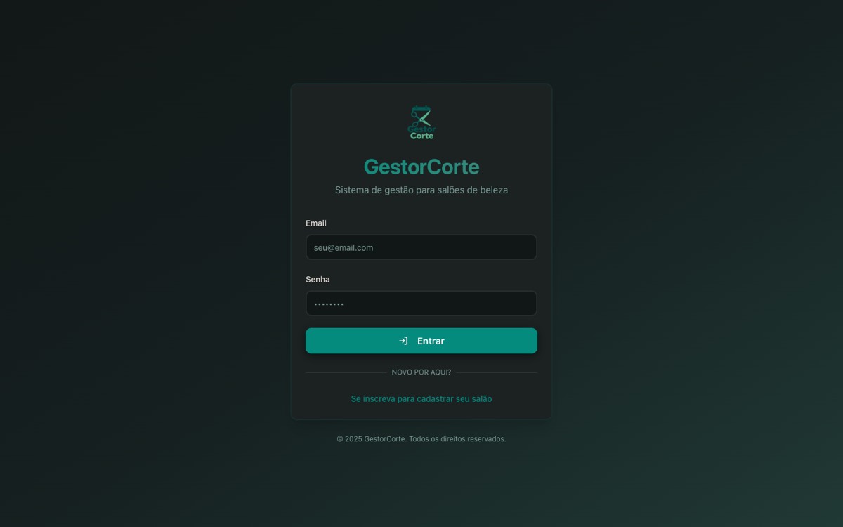 Tela de GestorCorte