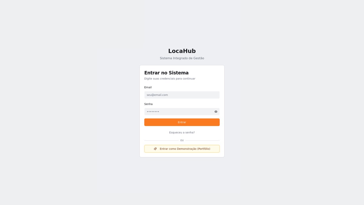 Tela de LocaHub ERP
